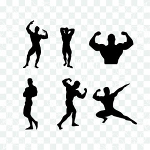 Bodybuilder svg png , Bodybuilder bundle svg , Fitness trainer svg , Cut files for Cricut. Siluetta ClipArt
