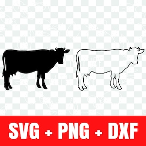 Kuh Silhouette svg, Kuh umriss svg
