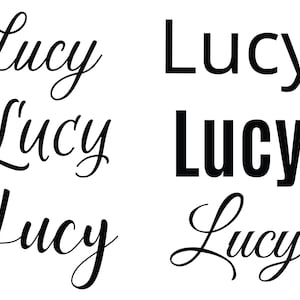 Lucy svg, nomes de bebês svg, nomes de casamento svg
