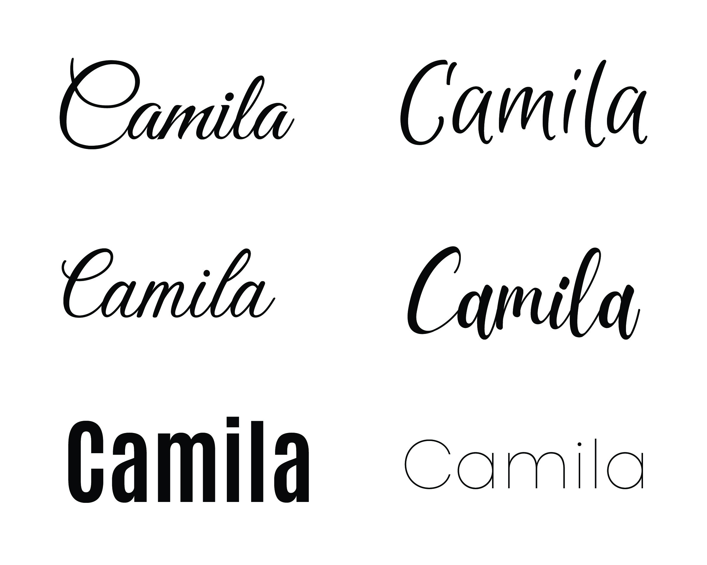 Camila svg , Nombres de bebés svg, Nombres de boda svg - Etsy España