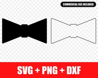 Nœud papillon en bois (format SVG, PNG, DXF), silhouette pleine, fichier de découpe laser, téléchargement numérique pour projets de bricolage Cricut et Glowforge.