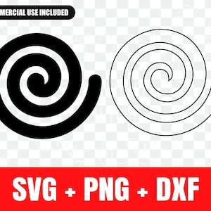 Spiraalsilhouet SVG, Spiraalomtrek SVG, Spiraalclipart SVG, Spiraal Cricut SVG, Spiraalprint SVG