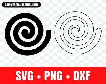 Silhouette spirale SVG, Contour spirale SVG, Clipart spirale SVG, Spirale Cricut SVG, Impression spirale SVG