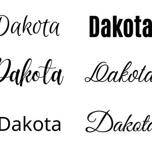 Dakota svg, nome do bebê Dakota svg, nome do casamento Dakota svg