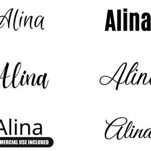 Alina SVG, Alina Babyname SVG, Alina Hochzeitsname SVG