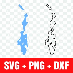 Priest Lake Svg, Priest Lake Silhouette svg, Priest Lake Umriss svg