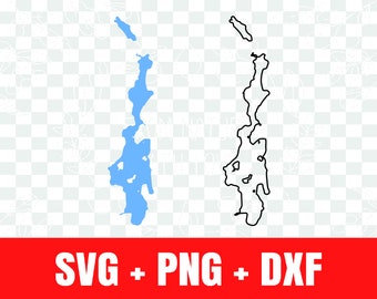 Priest Lake svg, Priest Lake silhouette svg, Priest Lake outline svg