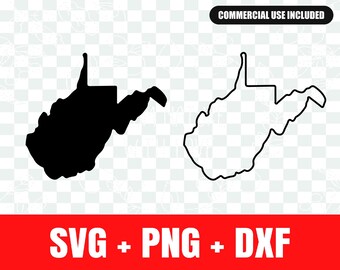 West Virginia silhouette svg , West Virginia outline svg