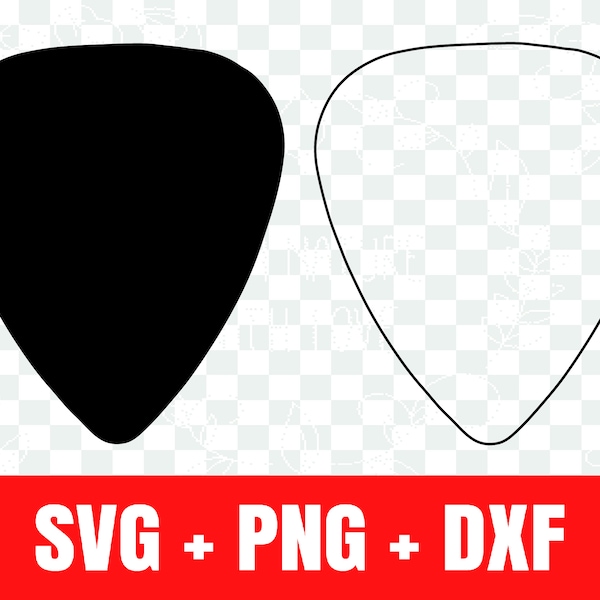 Gitarrenauswahl Silhouette svg, Gitarren pick outline svg