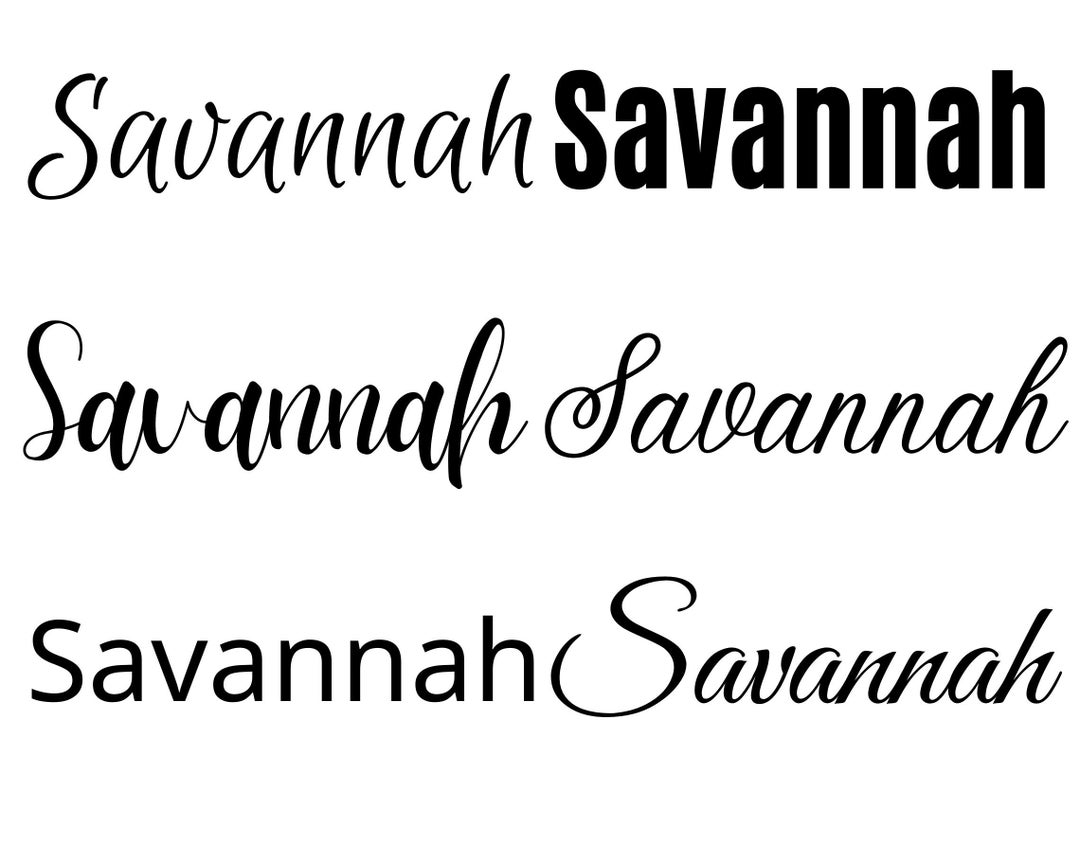 Savannah Svg , Savannah Baby Name Svg, Savannah Wedding Name Svg
