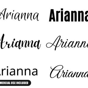 Arianna svg, Arianna Nombre de Bebé svg, Arianna Nombre de Boda svg