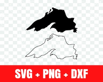 Layered Lake Superior Map SVG EPS DXF 9 Layers Cricut Silhouette Glowforge Laser Cutters - Etsy