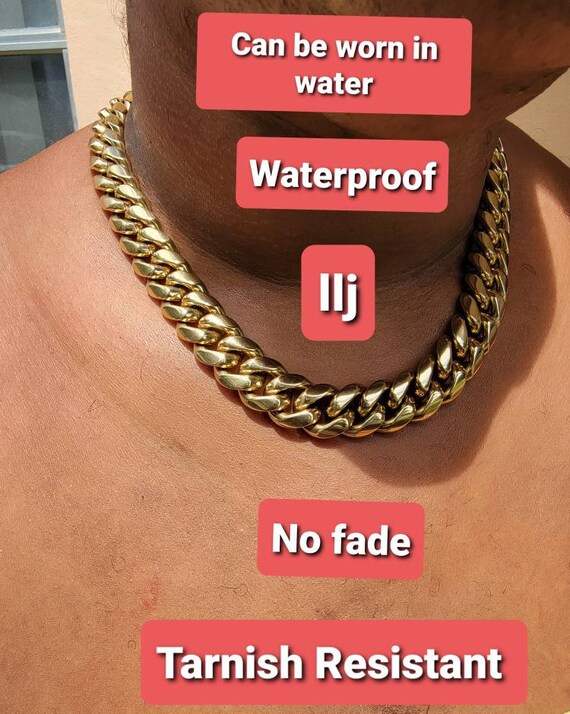 14kt Gold Plated Miami Cuban Link Chain 