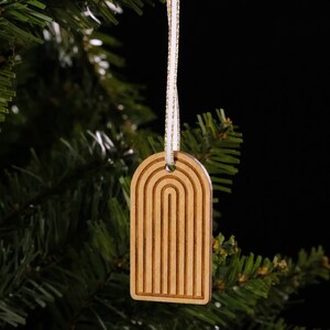 CLEARANCE • Rainbow Ornament, Homemade Christmas Ornaments, Wood Xmas Gifts For Friends, Geometric Wooden Ornament, Stocking Stuffers