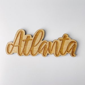 Atlanta Magnet, Choose Your Neighborhood, Wood Fridge Magnet, Candler Park EAV Old Fourth Ward Poncey Virginia Highland Buckhead Midtown