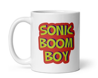 Sonic Boom Boy | 80s Song Title | Gift Mug | 11 oz 15 oz Coffee Tea Mug