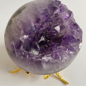 Agate Sphere with Amethyst