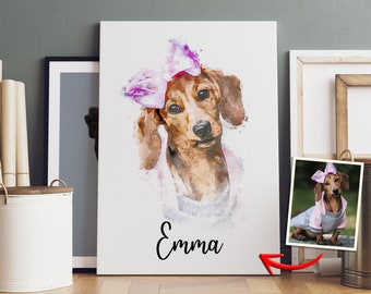 Custom drawing from photo, Royal pet portrait, Custom watercolor pet portrait from photo, Pet Painting, Dog Memorial, Cartoon pet portrait