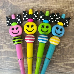 Smiley Face/Emoji Beaded Pen