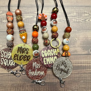 Design your own Fall Lanyard, Personalized Thanksgiving / Fall Lanyard