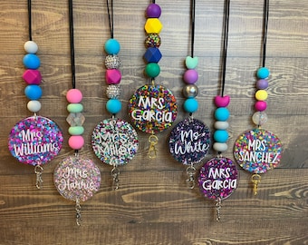 Glitter Lanyard - Color Options 1 (check out color options 2 and 3 in my shop)