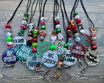 Design your own Christmas Lanyard, Personalized Christmas Lanyard