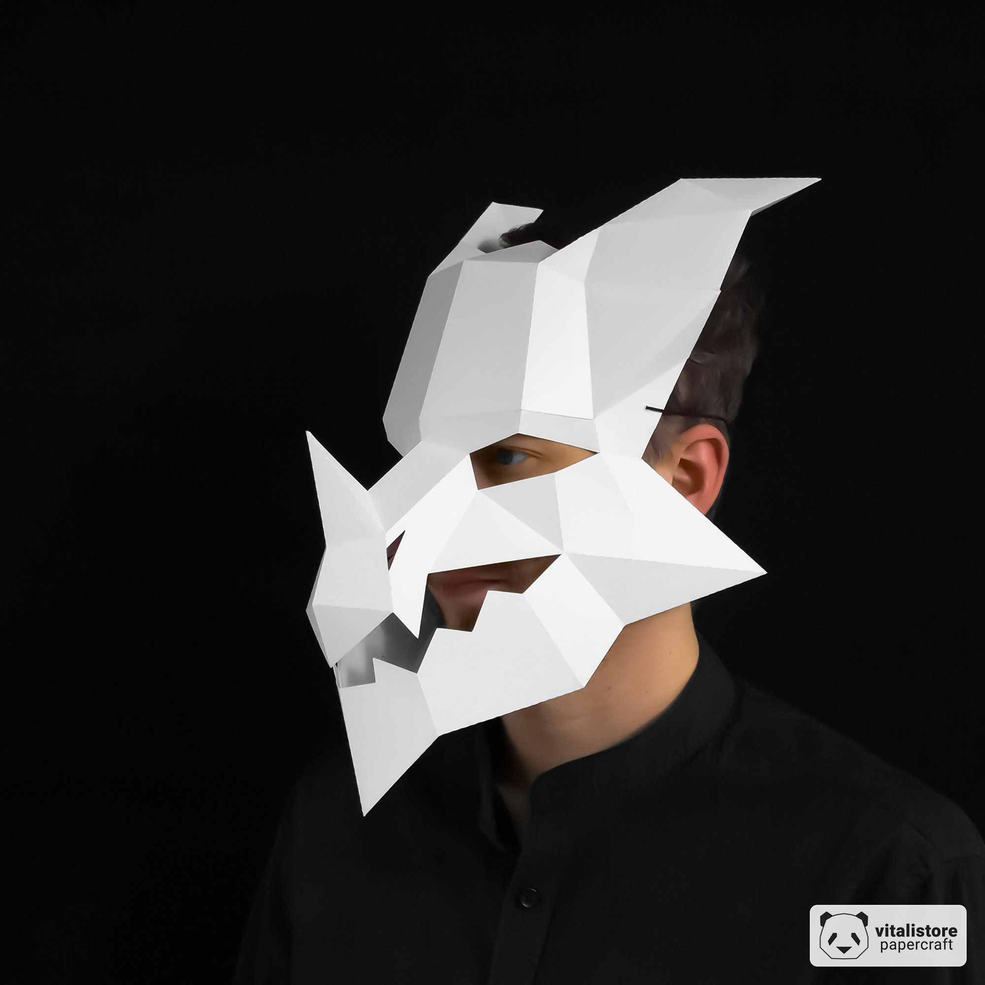 Dragon Mask Papercraft Template Mask PDF Pattern Dragon - Etsy
