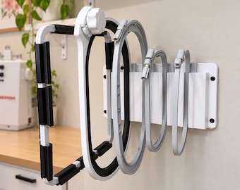 Wall or under cabinet Hoop Rack for Bernina Hoops holds 5 Hoops