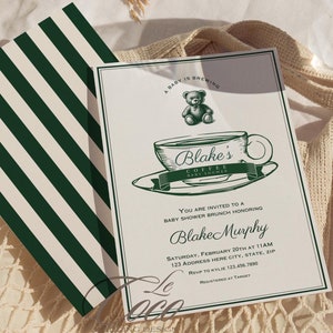 Babyshowerinbjudan: Polobjörnsbrunch (digital inbjudan) bild 1