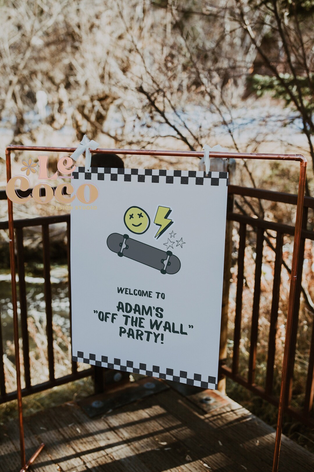 Skateboard Party Welcome Sign Template, Teen Boy Welcome Party Sign ...