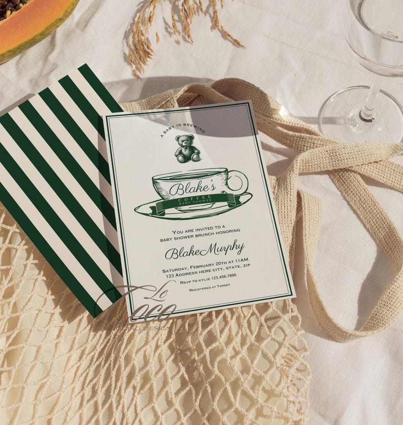 Babyshowerinbjudan: Polobjörnsbrunch (digital inbjudan) bild 8
