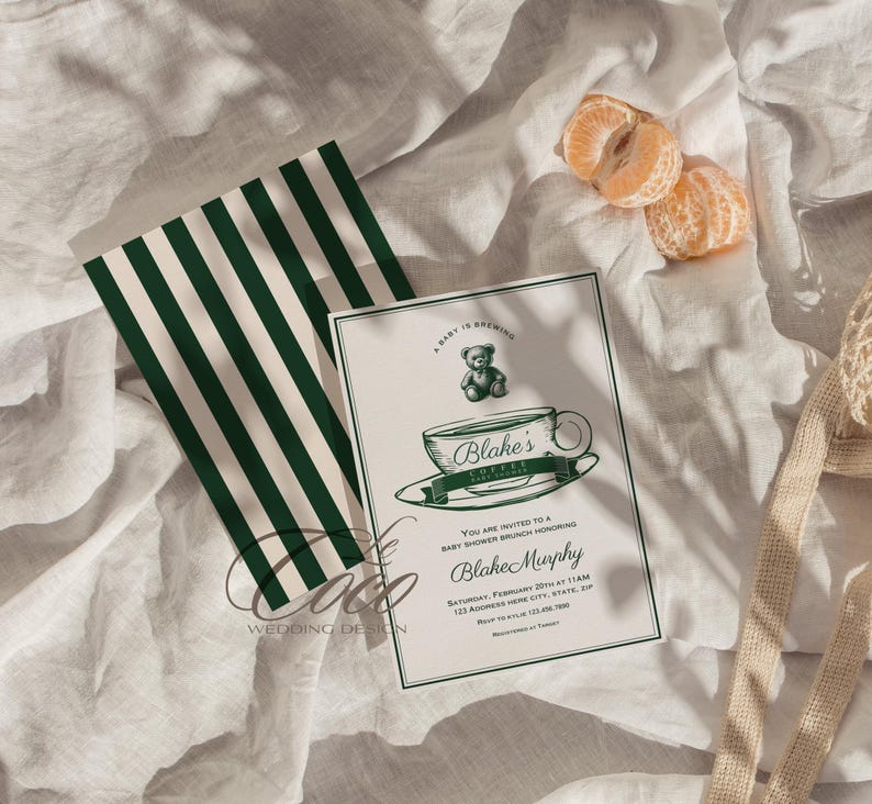Babyshowerinbjudan: Polobjörnsbrunch (digital inbjudan) bild 4