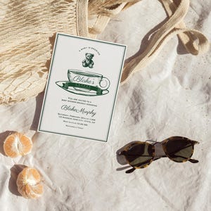 Bear Polo Coffee Baby is Brewing Invitation