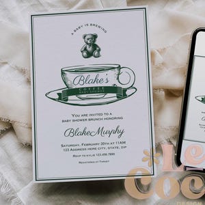 Babyshowerinbjudan: Polobjörnsbrunch (digital inbjudan) bild 6