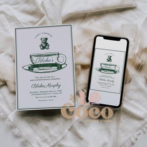 Babyshowerinbjudan: Polobjörnsbrunch (digital inbjudan) bild 5