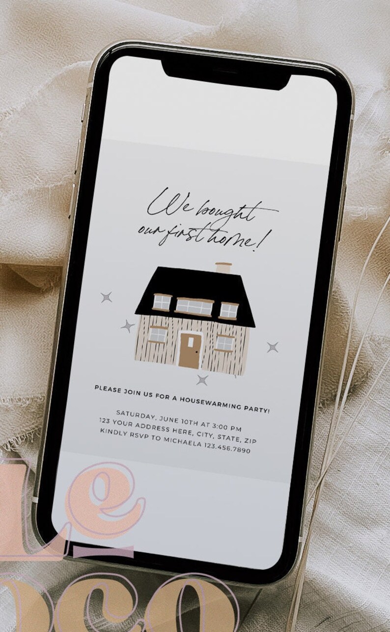 Minimalist Housewarming Party Invitation Template (digital Download) - Etsy