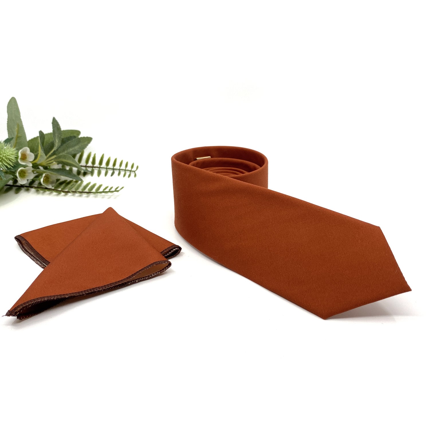 burnt orange tie next