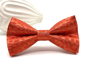Orange Satin Bow Tie: Wedding, Ring Bearer, Groomsman