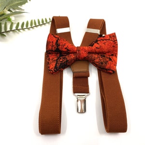 Burnt Orange suspenders, Burnt Orange Bow Tie, Baby Suspenders, Kids Bow Tie, Adult Bow Tie, Groom bow tie, Ring Bearer, Groomsmen Bow Tie