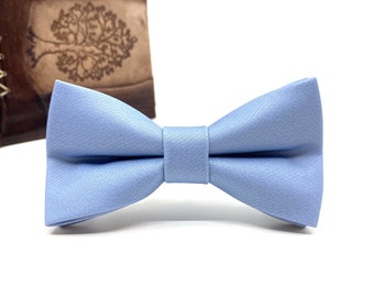 Dusty Blue Bow Tie, Pale Blue Bow Tie, Baby Bow Tie, Kids Bow Tie, Adult Bow Tie, Ring Bearer Bow Tie, Groomsmen Bow Tie, Pocket Square Set