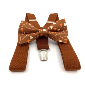 Burnt Orange Suspenders & Bow Tie Set: Baby, Kids, Adult