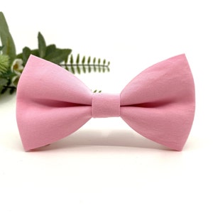 Blush Pink Bow Tie: Handmade Wedding Groomsmen & Ring Bearer