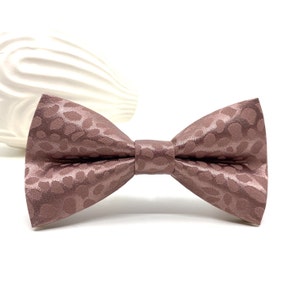 Dusty Rose Satin Bow Tie: Wedding, Ring Bearer, Groomsman