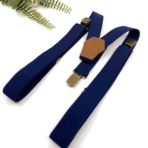 Navy Blue suspenders, Groomsmen suspenders, Ring Bearer, Wedding Suspenders, Suspenders Men, Groom Suspenders, Suspenders For Men
