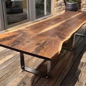 Live Edge Table, Walnut Table, Handmade Table, Black Walnut Table, Custom Table, Wood Table, Dining Table, Walnut Wood