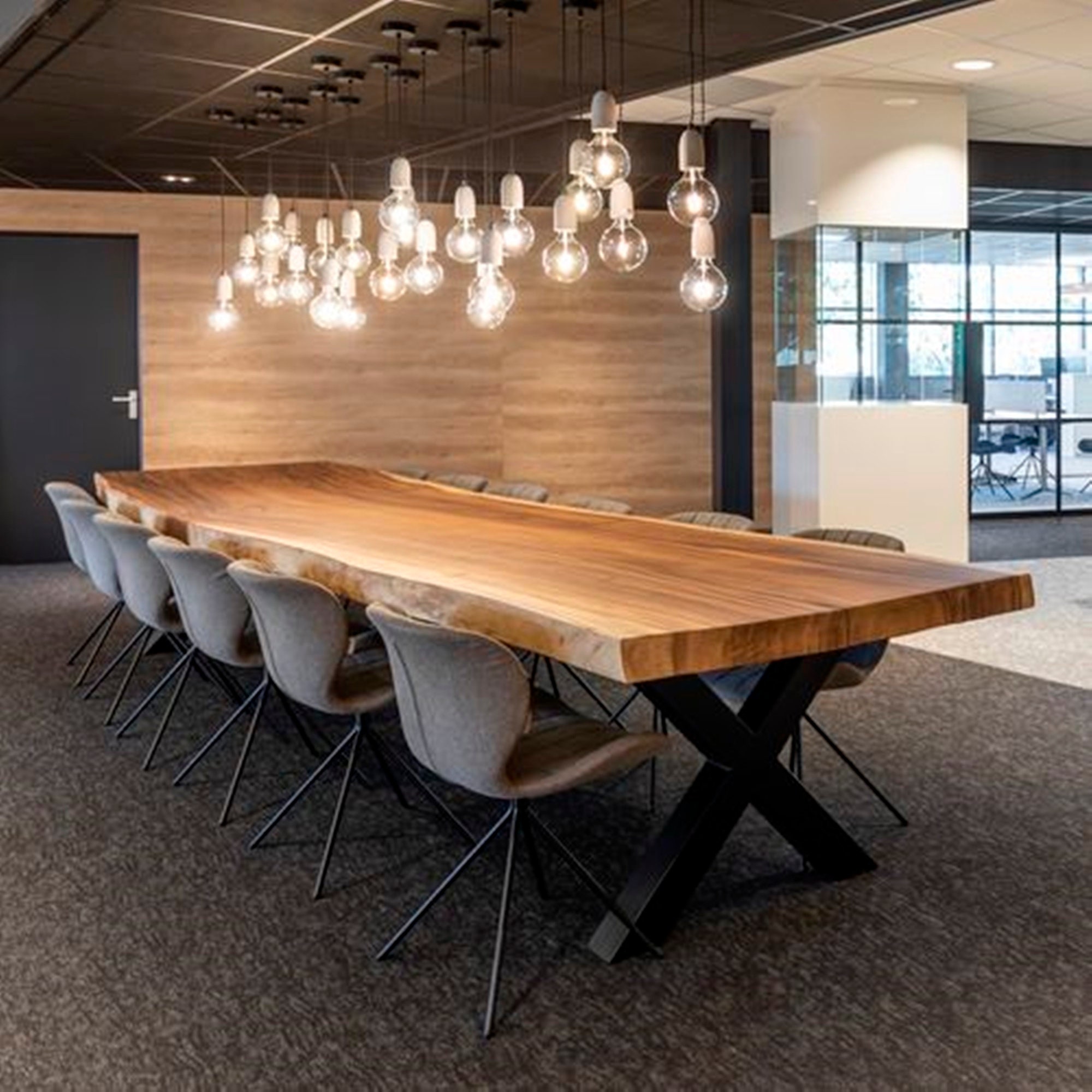 Contemporary live sale edge dining table