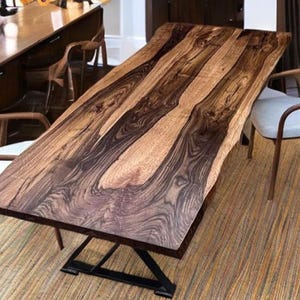 Dining Table, Walnut Slab, Live Edge Table, Walnut Table, Solid Black Walnut, Live Edge Slab, Live Edge Kitchen Table, Live Edge Walnut