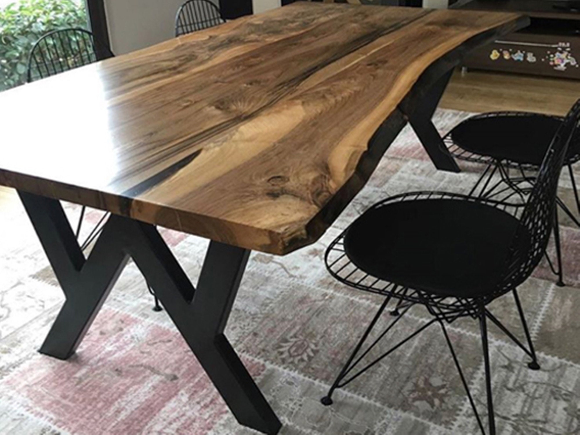 Live Edge Walnut Table, Live Edge Coffee Table , Solid American Black ...