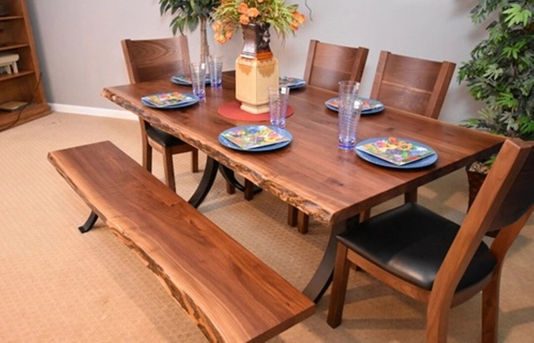 Kitchen Table, Live Edge Coffee Table , Solid American Black Walnut ...