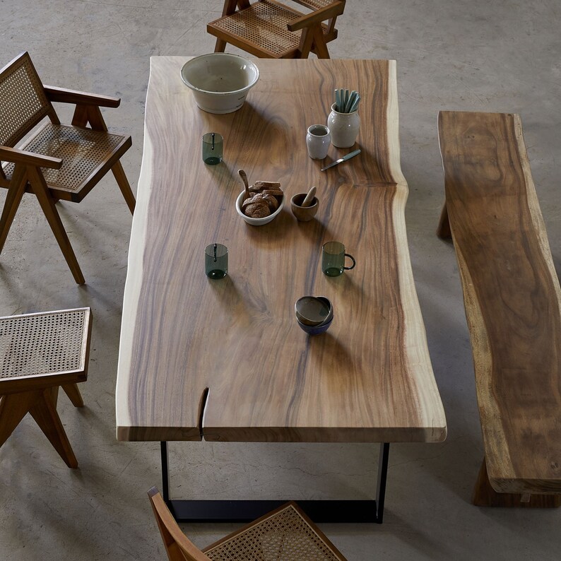 Live Edge Dining Table, Live Edge Coffee Table ,solid American Black